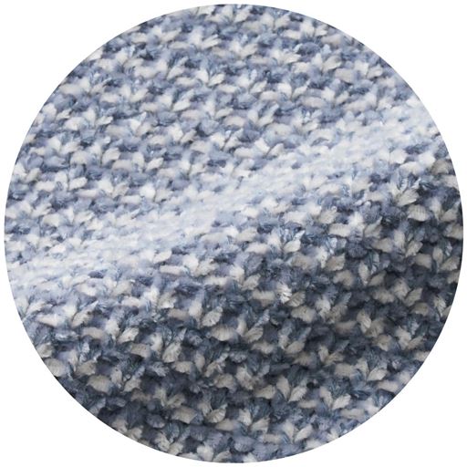 サックス系 立体感のある編み地