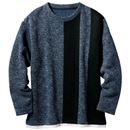 メランジジャカード裏起毛切替クルーネックＴシャツ