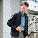 杢調フリーススタンドジャケット