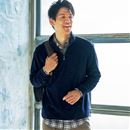 杢調フリースハーフジップカットソー