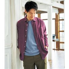 綿混・保温・微起毛シャツ(長袖)
