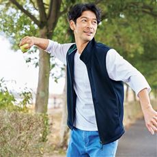 ドライ・軽量・カットソー素材ベスト(吸汗・速乾機能付き)