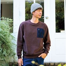 起毛ポケットトレーナー