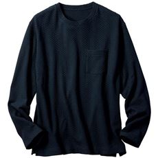 リンクスジャカードクルーネックTシャツ(長袖)