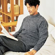杢調フリースハイネックカットソー