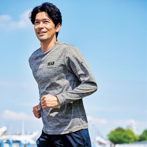 ドライクルーネック長袖Tシャツ(ヘッド)(吸汗・速乾機能付き)