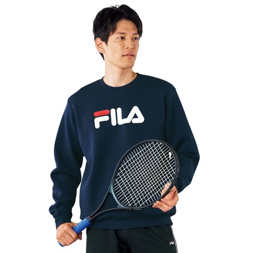 裏起毛ロゴプリントトレーナー(フィラ)