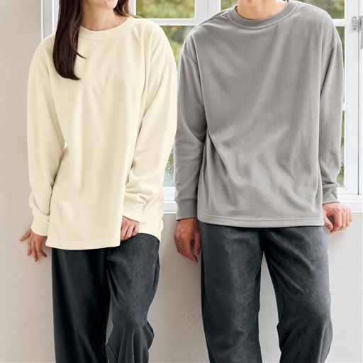 あったかフリースクルーネックパジャマ(男女兼用)