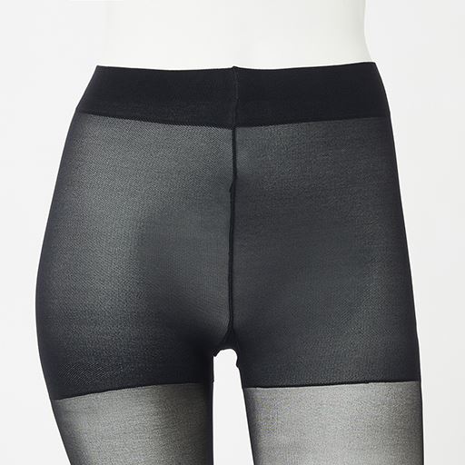 幅広ストレッチウエストバンドで、よく伸びてやさしくフィット。マチ付きで動きやすい。