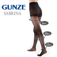 SABRINA7足組ストッキングBOX(ブラック・着圧)(伝線防止タイプ)(グンゼ)(サブリナ)