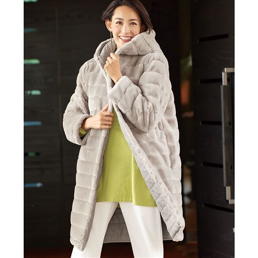 ライトグレー<br>ファー面<br>※インナーは商品に含まれません。