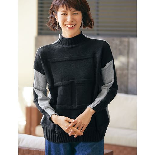 グレー系<br>ブラック面を前に着用。