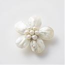 シェル　パールブローチ