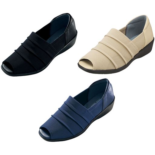 パンジー ストレッチオープントゥシューズ(4483)