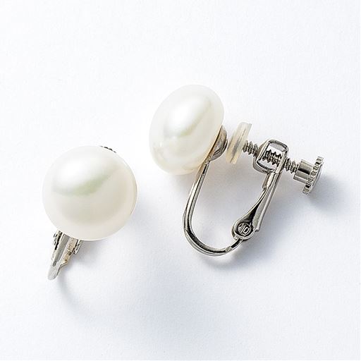 淡水パールイヤリング