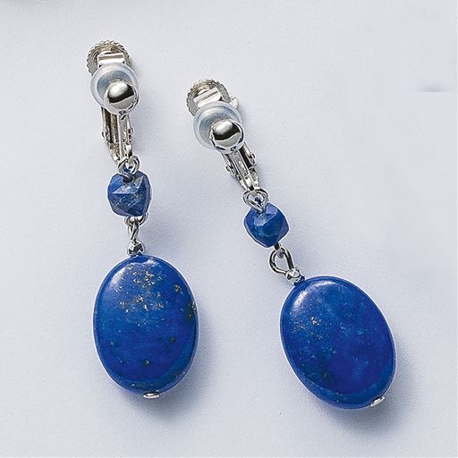 ラピス・ラズリデザインイヤリング