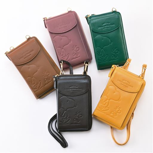 スヌーピー 財布機能付きスマホショルダー