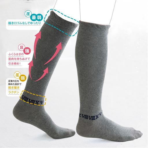 着圧ハイソックス らく圧&reg;(セシール×大妻女子大学コラボ)