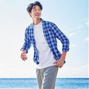 綿１００％サッカー素材シャツ（長袖）