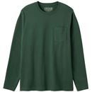 綿１００％クルーネックＴシャツ（長袖）