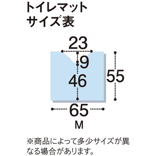 トイレマットサイズ表