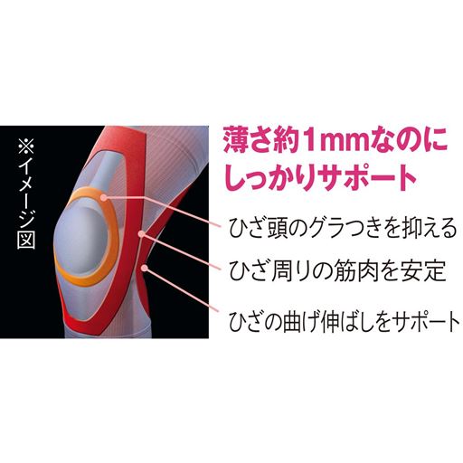 薄さ約1mmなのにしっかりサポート