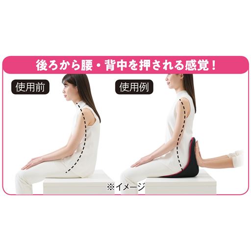 後ろから腰・背中を押される感覚!<br>※イメージ