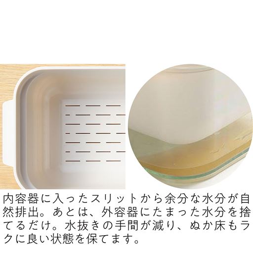 余分な水分をほどよく自然排出!