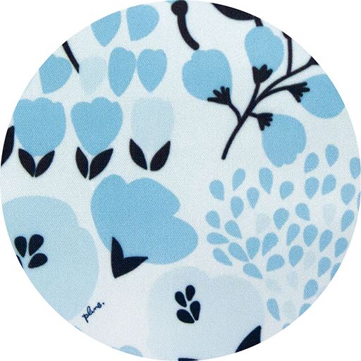 C(水色お花) 生地拡大