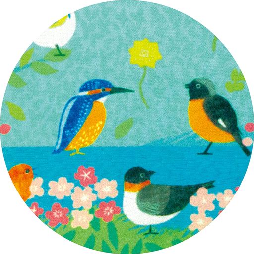 B(森のさえずり) 生地拡大