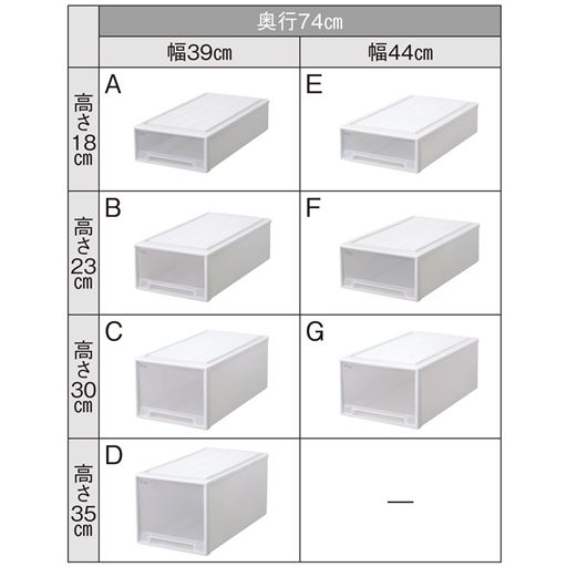 いろんな幅の押入れにもピタッと収まる人気シリーズ。押入れのサイズや、お好みのスタイルに合わせて選べます。