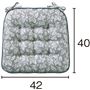 グレー<br>サイズ表記は製品寸法です。製品ラベルには生地寸法(43×41cm)が記載されています。