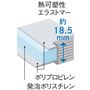 発泡素材で しっかり保温 保温力のある発泡素材が温かさを保ちます。