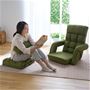 グリーン<br>ひとり暮らしのワンルームにも 座面は取り外しができるファスナー式