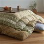 ベージュ系 長方形L(245×205cm)<br>高級感のあるエレガンス柄でお部屋の印象が見違える!