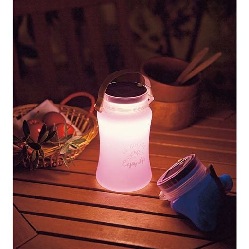 LEDランタン(ソーラー&USB充電式)/防水 シリコン製