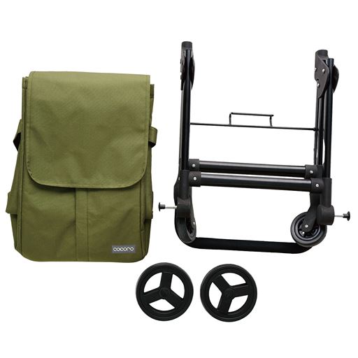 パーツをバラバラにしてたたむことも可能。カートはタイヤも外せます。(後輪のみ)