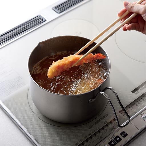 大きくなって更に使いやすい!揚げ物の油が飛び散りにくい!