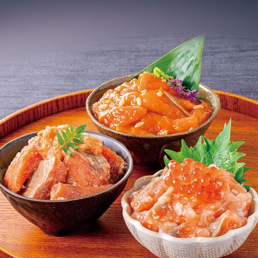 安定の美味しさ しょうゆ漬とツーンと大人味 山わさび漬と北海道の定番 いくら入りの北海漬