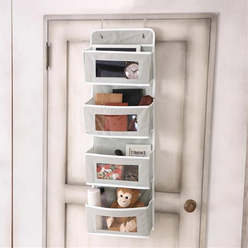 ドア掛け収納ウォールポケット4段