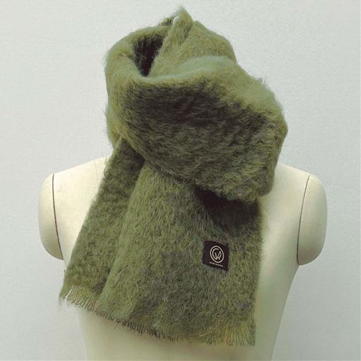 【スペイン製】モヘヤ混マフラー(無地) マンタスエスカライ