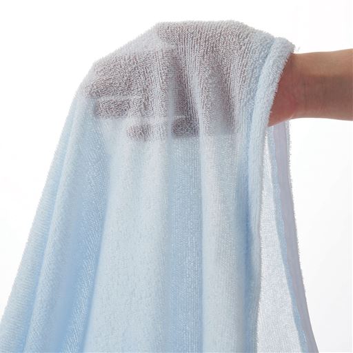 ブルー<br>綿100%パイル生地