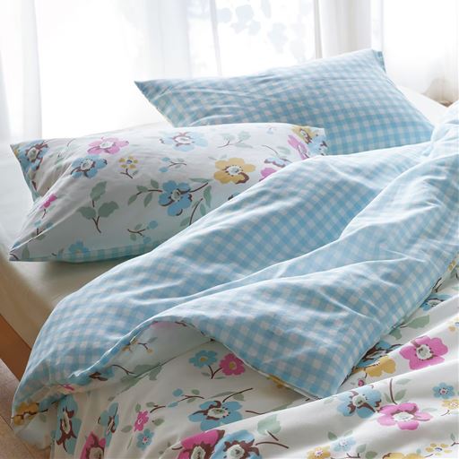 ミントグリーン<br>乾きやすくてお手入れ簡単! 綿混素材の枕カバーです。