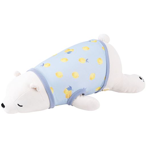 ブルー(レモン)<br>ねむねむアニマルズも夏準備!可愛いひんやりカバーに着せ替えしよう♪<br>※抱き枕はCX-839ねむねむアニマルズ 抱き枕(Mサイズ)を使用しております。