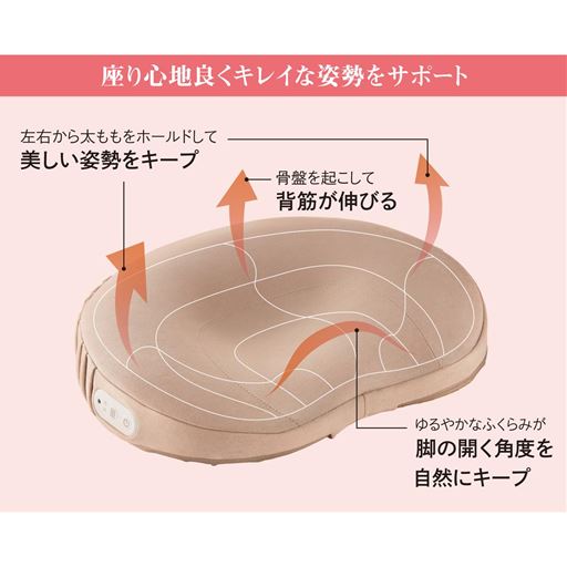 ※イメージ 座り心地良くキレイな姿勢をサポート