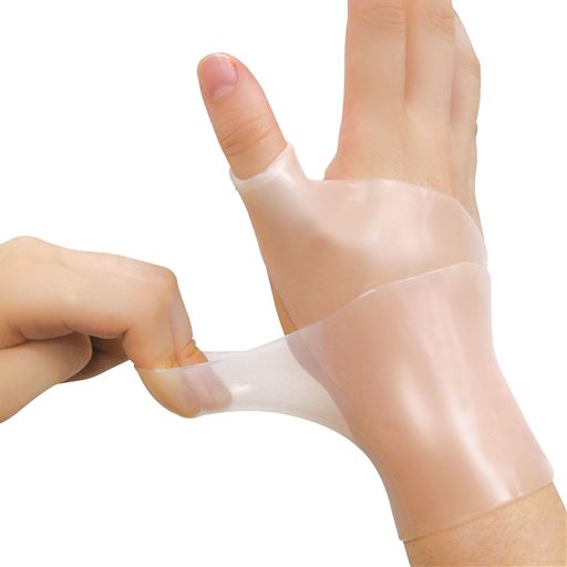 伸縮性があり、手の形にピッタリ!