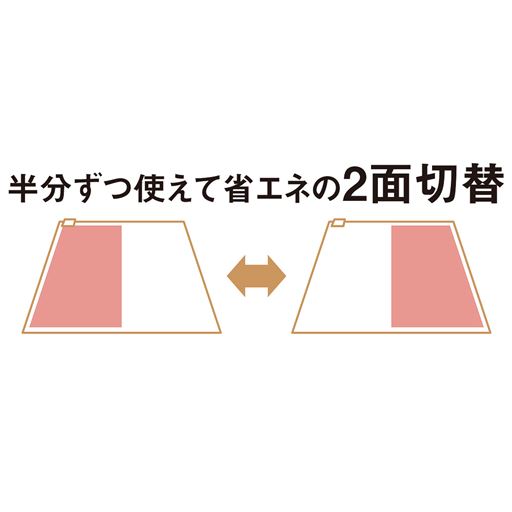 半分ずつ使えて省エネの2面切替