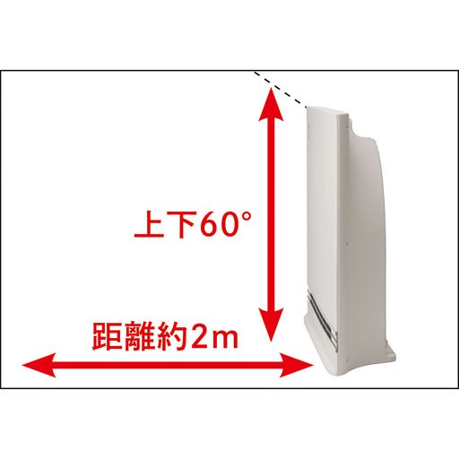 人の動きを感知する節電センサーと室温センサーを搭載し、無駄な運転を抑えて経済的。