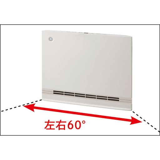人の動きを感知する節電センサーと室温センサーを搭載し、無駄な運転を抑えて経済的。