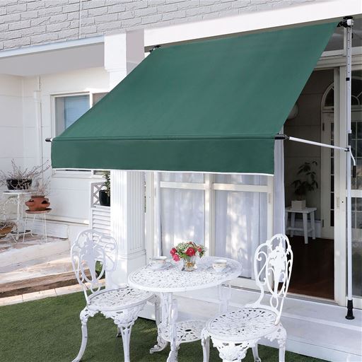 グリーン 涼しい日かげ空間が工事不要ですぐに完成! 組み立てが簡単になりました!